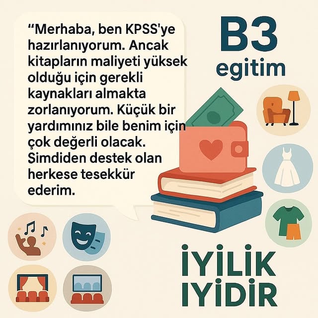 KPSS, YKS, LGS fark etmez… Hazırlanan kardeşlerimiz var, kitaplar testler pahalı. Elinde fazla kaynak olan varsa paylaşalım mı? Küçük bir iyilik, büyük yol olur. 🙏 #İyilikİyidir by @blogyagmuru3