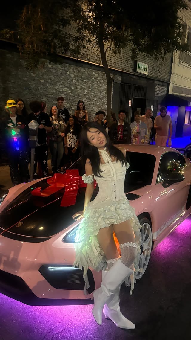 Best birthday gift ever ☺️💗💕💝I LOVE MY GT4 RS 🎁💕Wrap @tinybotvinyl Wheels @heritagewheel Underglow @typesauto by @princessamelia_official