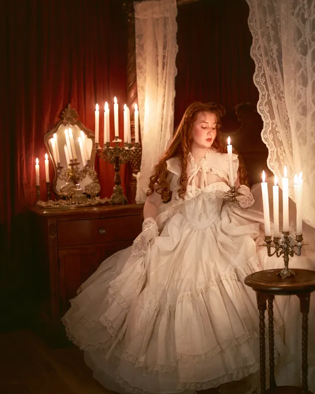 Couldn't resist giving my room a dark victorian makeover to shoot this lovely @selkie gown 🤍🕯️ these sets always take so much time to create, but I just love how this one turned out. Makes me so excited to actually redo the decor in this room, I'm planning to add wood moulding and wallpaper ✨ but these red velvet curtains will do in the meantime ✨Dress is the Princess for Lovers Gown from @selkie, you can use my code ANNESVINTAGEDIARY for a discount on this dress or any other 🤍 their pieces are truly so dreamy and well made and are my most cherished possessions Wishing you all a lovely day 🤍#selkiepartner #selkie #darkacademia #victorianaesthetic #antiqueaesthetic by @annesvintagediary