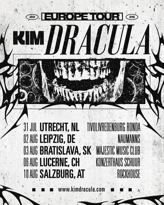 Europe, we're coming back with some more headline shows in a couple months. I hope you're ready 👹 by @kimdrac