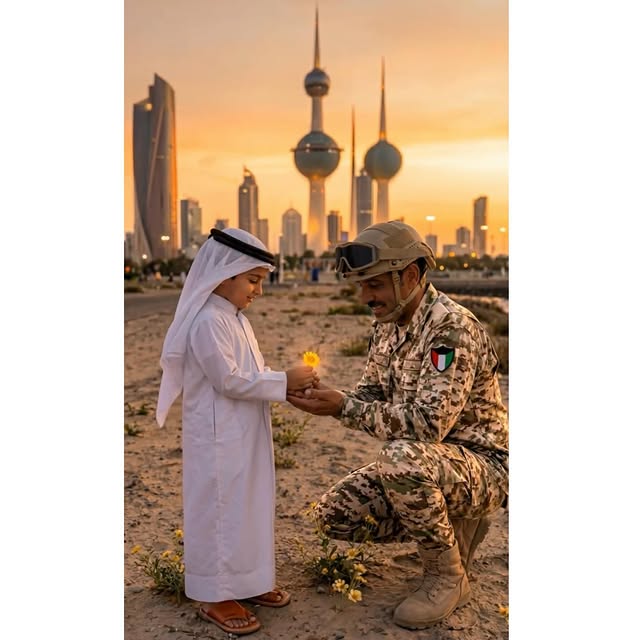 نحن شعبٌ لا يشبه أحدًا،تمضي بنا محنٌ ونكباتٌ، من غزوٍ غادرٍ واحتلالٍ وحروبٍ ووباءٍ، فنتحوّلُ كلّنا إلى قلبٍ واحدٍ ينبض بحبّ الوطن.من يشبهنا نحن الكويتين بصلابتنا وصمودنا ووقوفنا معًا في وجه المحن؟من مثلنا بروحنا الجميلة وابتساماتنا التي تتحدّى كلّ شيء؟وعشقنا لتراب هذا الوطن ذلك الوطن الذي نسكنه ويسكننا،فنهيم حبًا في ترابه وبحره وفضاءاته،نحن شعبٌ لا يشبه أحدًا،مَن يشبهنا في تكاتفنا وتماسكنا، لنصبح درعًا صلبًا في وجه العدو؟من مثلنا نحن الكويتيين، ننام على غيمةٍ من الطمأنينة كلّ ليلة، لأنّ وراءنا قيادةً ترعانا، وجنودًا بواسل يحموننا بأرواحهم ويصدّون عنّا العداء.يا وطنًا يحتضننا ويحتضن وجوه أحبّتنا،و نعشقه حتى آخر حدود العشق.دمتَ لنا، ودام لنا حُضنك،عاشت الكويت حرّةً أبيّة، وعاش جنود الكويت الأبطال 🇰🇼❤️كل الحب و الإمتنان لكلّ ما يقدّمونه لنا، صفوفُنا الأمامية، وللبطولات التي يسطّرونها كلّ يوماللهم إنا نستودعك الكويت أرضاً وشعباً وجواً، فاجعل تدبير من أراد بها سوءاً تدميراً عليه، ورد كيده في نحره. يا قوي يا متين، احمِ حدودنا، وثبّت أقدام قواتنا، واجعل هذا البلد آمناً مطمئناً. by @amnaalghunaim