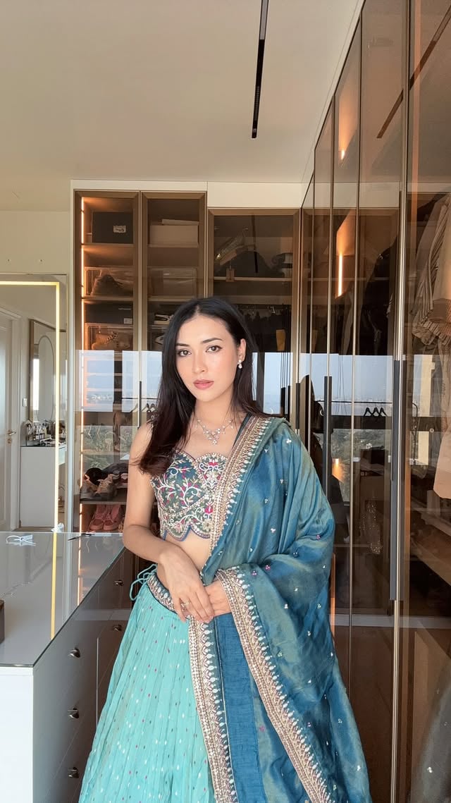 @samyuktasinghania making wedding-season dressing feel extra special with this stunning blue lehenga 💙✨From luminous tissue textures to delicate sequin embroidery, every detail feels effortlessly glamorous 💫Shop this outfit exclusively on the Aza Fashions app or website#azafashions #samyuktasinghania #ethnicfashion #lehenga #shoponline by @zuchobeni_tungoe_98