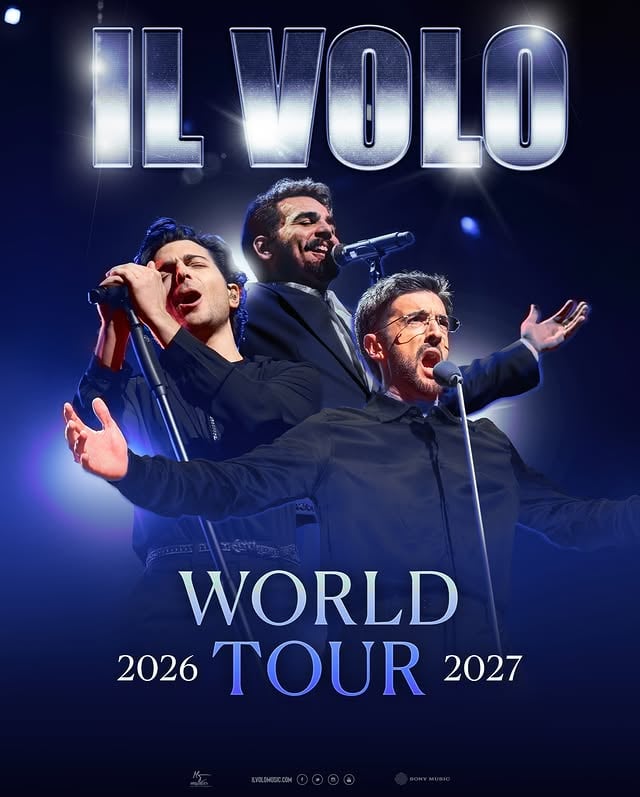 Our world tour continues 🌎✨We added two new dates: Nov 5, 2027 LONDON - Eventim Apollo, Hammersmith🎟️ Fanclub presale on April 15, 10am (BST)🎫 Generale sale on April 16, 10am (BST)Nov 7, 2027 STOCKHOLM - Avicii Arena🎟️ Fanclub presale is open🎫 General sale on April 15, 11am (CET)See you around!#IlVoloWorldTour by @ilvolomusic