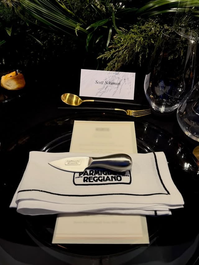 Thank you @parmigianoreggianodop for such a wonderful and delicious dinner experience last night! One of the first things you learn moving to Italy is to always have Parmigiano Reggiano in your refrigerator at all times! What I didn’t realize though is how many great things you can do with it! Aperitivo, primi, secondi and even dessert are made better with the right touch of Parmigiano Reggiano! #adv #ParmigianoReggiano #FuoriSalone2026 by @thesartorialist