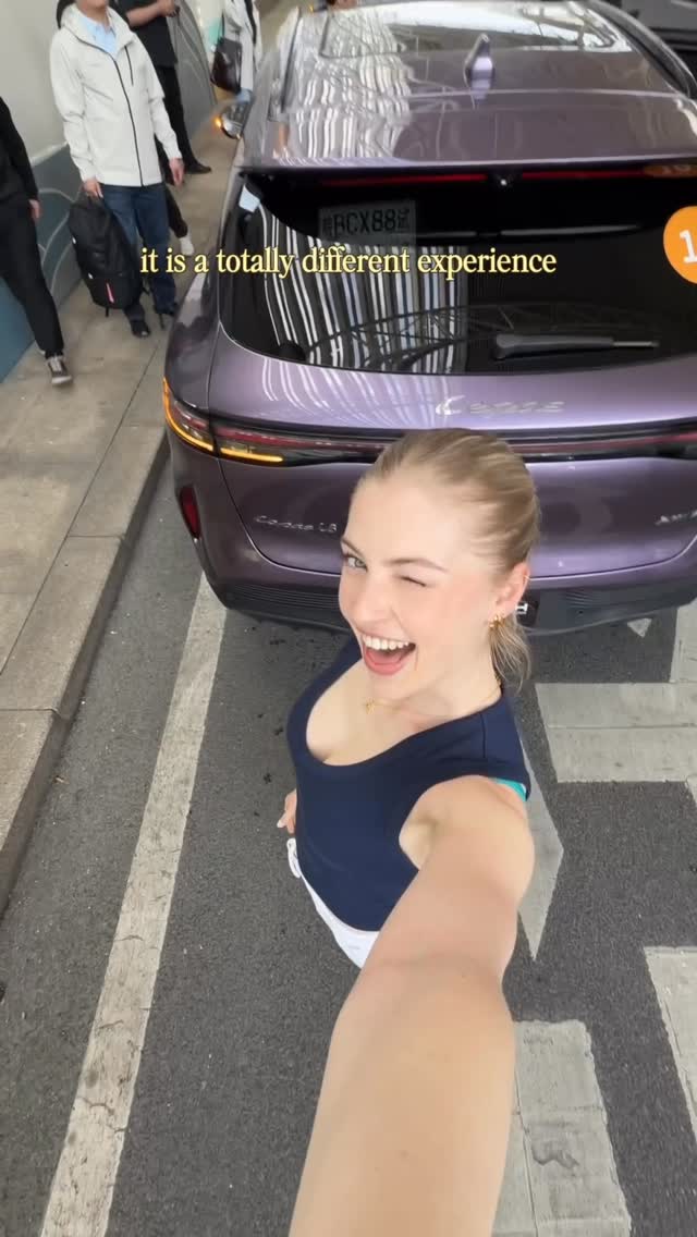 ad | passed my test just over a year ago and now I’m driving in China?!?! such an incredible experience with @lepas.uk 💜✨🐆 (would very much like one now please and thank you) #lepasuk by @anniekknowles