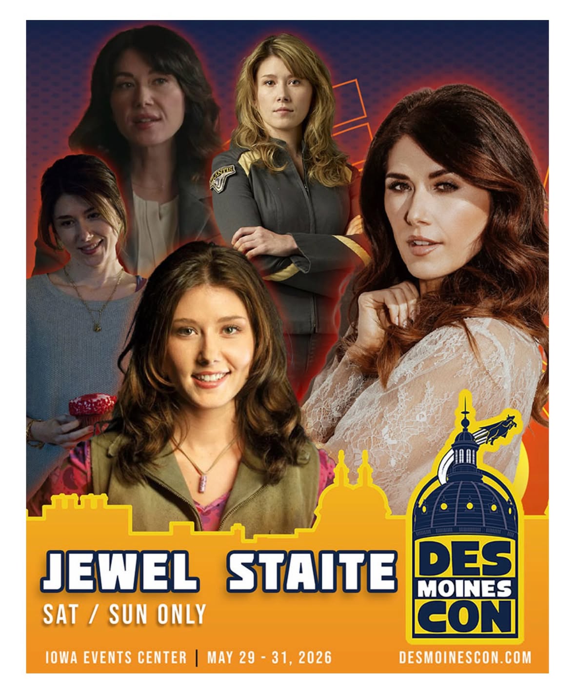 Next stop: Des Moines 🚀…. and I’m coming with a few friends 🦖⚔️🩺See you May 30 and 31!Visit @desmoinescon for tickets! by @jewelstaite