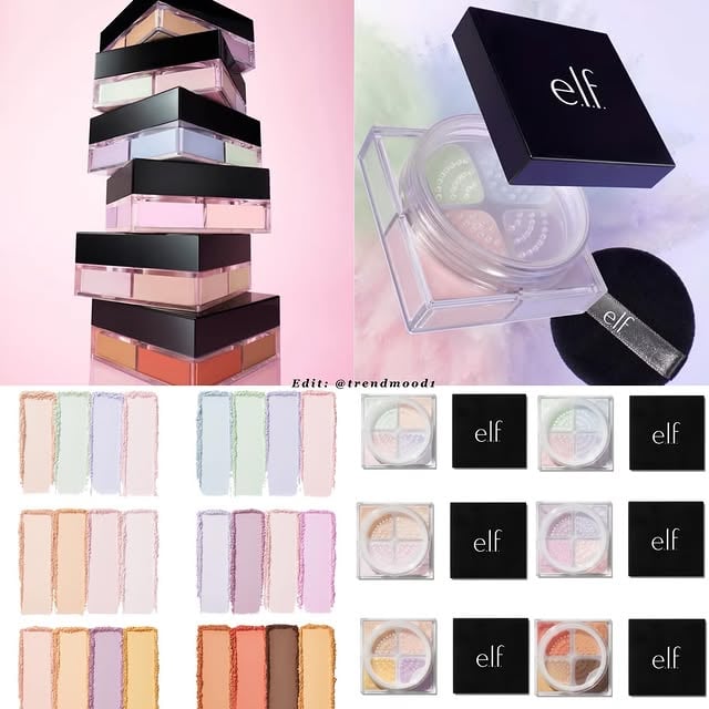 Available Now 🚨LINK ➡️ BIO NEW! Set It Bright Powder Quad 🩷🩵 #elfcosmetics A loose setting powder quad to color-correct, brighten and blur the look of skin while setting your makeup for soft-matte radiance. Use each shade solo or swirl them all together to customize your look.Long-lasting, fade-, cake- & crease-resistant formula . Soft velvet puff included $12Light Fair Fair / Tan Light / Medium Medium / TanDeep / Rich What are your thoughts? What did you get? 💚🩷 XO #Trendmood #beautynews #beautyroutine #newmakeup https://bit.ly/4v7ZxxS