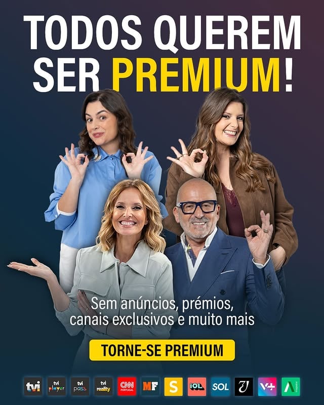 Veja o seu conteúdo preferido sem anúncios em todos os nossos sites, receba créditos para ganhar prémios, veja o seu Reality em direto e as novelas TVI antes de toda a gente 😉Descubra todas as vantagens de ser Premium em premium.iol.pt.💎 by @tvioficial