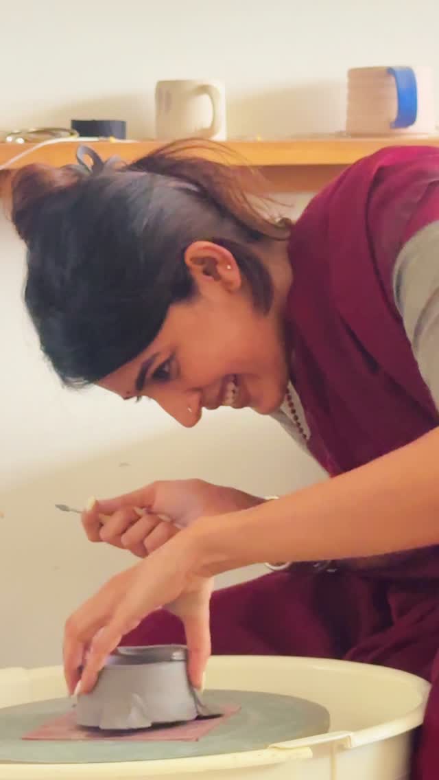 When my phone is on DND, this is where I’ll be. 🤍Part-time clay girl, full-time hopeless romantic.. by @niharikakonidela