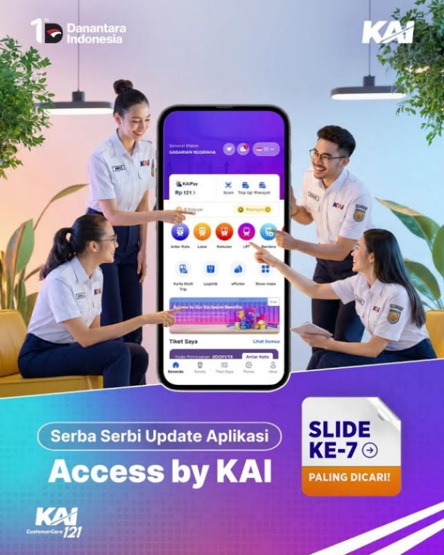 𝗕𝗲𝘀𝘁𝗶𝗲! 𝗔𝗱𝗮 𝘆𝗮𝗻𝗴 𝗕𝗮𝗿𝘂 𝗡𝗶𝗵 𝗱𝗶 𝗔𝗽𝗹𝗶𝗸𝗮𝘀𝗶 𝗔𝗰𝗰𝗲𝘀𝘀 𝗯𝘆 𝗞𝗔𝗜 🎉Beli tiket kereta jadi makin praktis dengan berbagai update terbaru di aplikasi Access by KAI! 📱Mulai dari fitur Recent Search yang bikin pencarian perjalanan lebih cepat sampai berbagai tampilan baru yang bikin pengalaman pesan tiket jadi makin nyaman dan mudah dipahami. 👀Nggak cuma itu, akan ada juga fitur fasilitas kereta pada menu Train Details sehingga kalian bisa melihat berbagai fasilitas kereta sebelum memilih tiket. 🫶🏻Update terbaru ini juga hadir untuk membantu perjalananmu jadi lebih efisien, mulai dari cari jadwal, pilih kereta, sampai siap berangkat tanpa ribet. 🫡Karena sekarang, semua kebutuhan perjalanan kereta api bisa jadi lebih simple langsung dari genggaman tangan. ✨Jadi, udah coba fitur terbarunya belum nih? 👇#AccessbyKAI#KAI121#AyoNaikKereta#KAISemakinMelayani by @kai121_