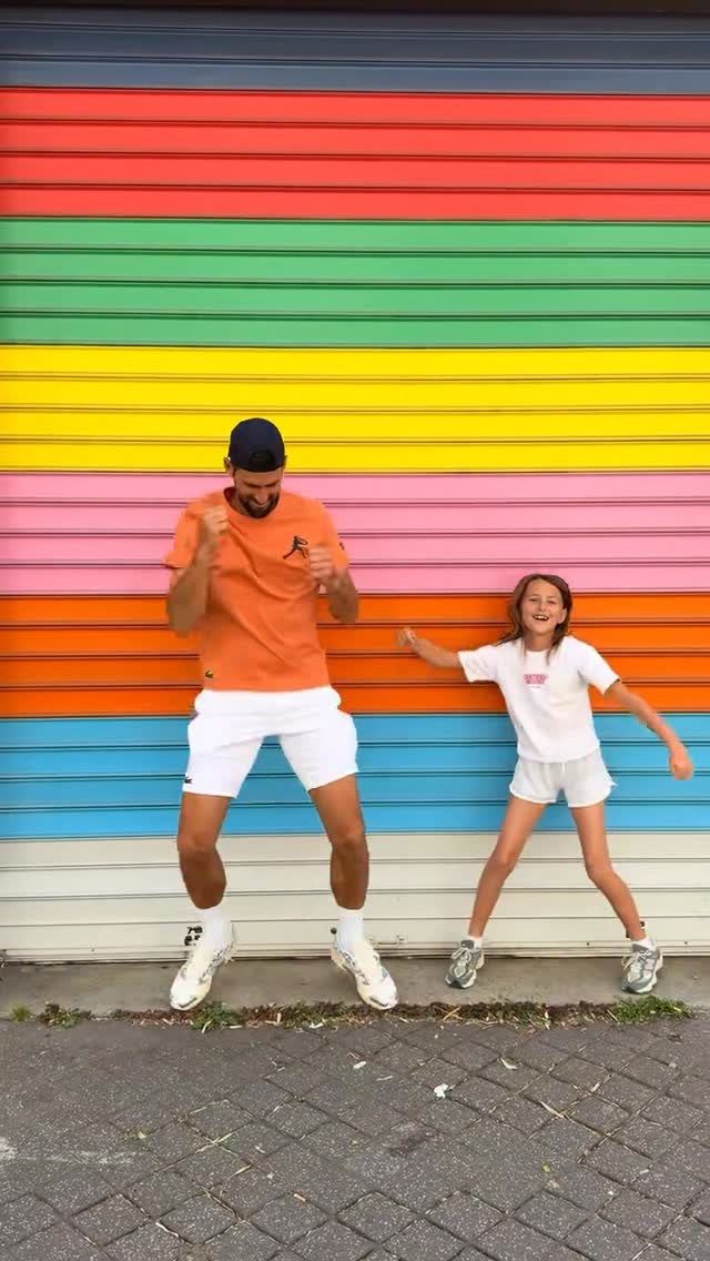 🇧🇬🇷🇸 Novak Djokovic and his daughter Tara dancing to Bangaranga by DARA from Bulgaria- the winner of Eurovision 2026!🇧🇬🇷🇸 Новак Джокович и дъщеря му Тара танцуват на „Bangaranga“ - песента победител от Евровизия 2026! #eurovision #bangaranga #bulgaria #serbia #djokovic by @dimitriskontopoulos