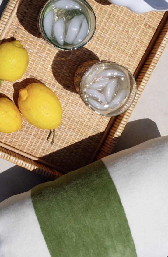 The perfect poolside setup. 🍋🌊We love a design find that looks elevated but doesn’t break the bank. These striped pool towels bring the perfect pop of green, and they're already one of our favorite affordable finds of the season. 💚Comment 'SUMMER' and I will DM you the shopping link to grab your very own! #SummerStyle #AffordableDesign #HomeDecorInspo #OutdoorLiving #SummerEssentials by @cherbeall