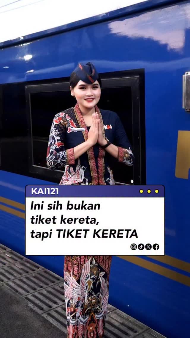 Ada yang bilang, tiket kereta itu adalah sebuah cerita yang dibawa pulang saat bepergian dengan kereta api.. Tapi kalau yang ini, ceritanya sampai dicetak ukuran jumbo. 😭Anyway, terima kasih sudah mempercayakan perjalananmu bersama kereta api. Semoga setiap perjalanan selalu meninggalkan kesan yang menyenangkan. ✨Repost video from @yogreks (IG). 🙏🏻 #KAI121 #AyoNaikKereta#KAISemakinMelayani#MelayaniSepenuhHati by @kai121_