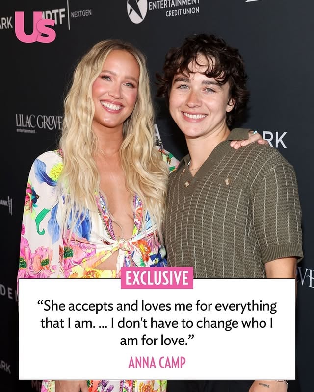 Ahead of her first Pride Month with girlfriend Jade Whipkey, Anna Camp gushed exclusively to Us Weekly about their "amazing" relationship. Head over to the link in bio to see why the pair is ultimate couple goals. (📸: Phillip Faraone/Getty Images for MPTF) by @therealannacamp