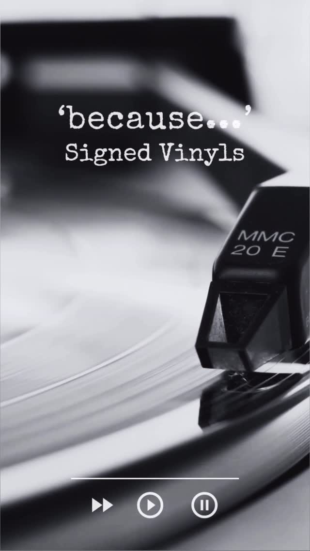 Back in stock—My ‘because…’ EP vinyls with signed inserts by Moi are available exclusively from TalkShopLive.Link in Bio 🔗 by @julespicturepalace