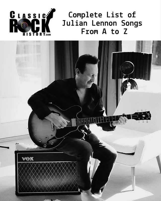 “Lennon’s catalog weaves seamlessly between soaring, chart-topping pop anthems, stark acoustic confessions, and collaborative soundscapes featuring icons from Steven Tyler to industrial electronic pioneers. Ranging from his earliest breakthrough hits to his recent modern EP releases like because… (2025), his music remains a testament to masterclass pop architecture and deep emotional maturity. This definitive chronological and alphabetical master directory documents every track across Julian Lennon’s career, analyzing the sonic choices and evolutionary milestones that define his singular legacy.”Link in bio for their list.🎵📸:Robert Ascroft (2021)- Though there are a number of songs missing from this list! Wakey wakey… by @julespicturepalace