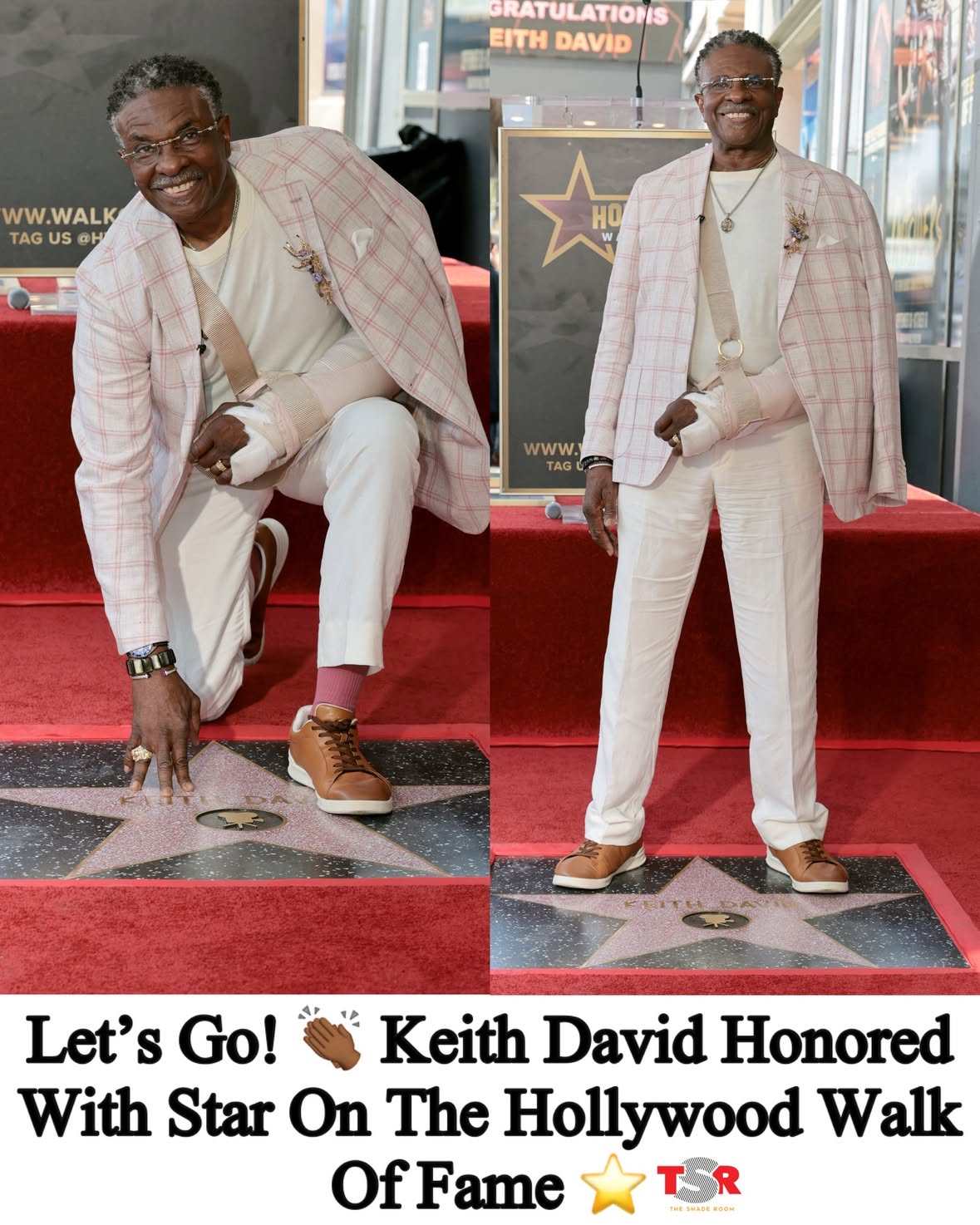 #TSRBlackExcellence: Well-deserved! 🙌🏾 Actor #KeithDavid officially received his star on the Hollywood Walk of Fame today. ⭐️
_____________________________________
With a career spanning decades and countless iconic roles, the honor celebrates his lasting impact on film and television. 👏🏾 What’s your favorite movie or TV show he’s been in? 👀 (📸: @gettyimages) ✍🏾: #TSRStaffLG
