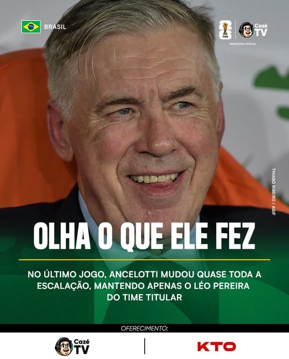 NO ÚLTIMO JOGO ELE MEXEU TUDO E JÁ AVISOU QUE VAI FAZER DE NOVO! 😱 O HOMEM TÁ TESTANDO PRA CHEGAR NA COPA 101%! 

🚨 𝐒𝐄 𝐓𝐄𝐌 𝐂𝐎𝐏𝐀, 𝐄𝐒𝐐𝐔𝐄𝐂𝐄! É na CazéTV! 🤩📺

#PlanejamentoCazéTV #CopaNaCazéTV #cztv06 #cztv23 #PostPatrocinado #KTO
