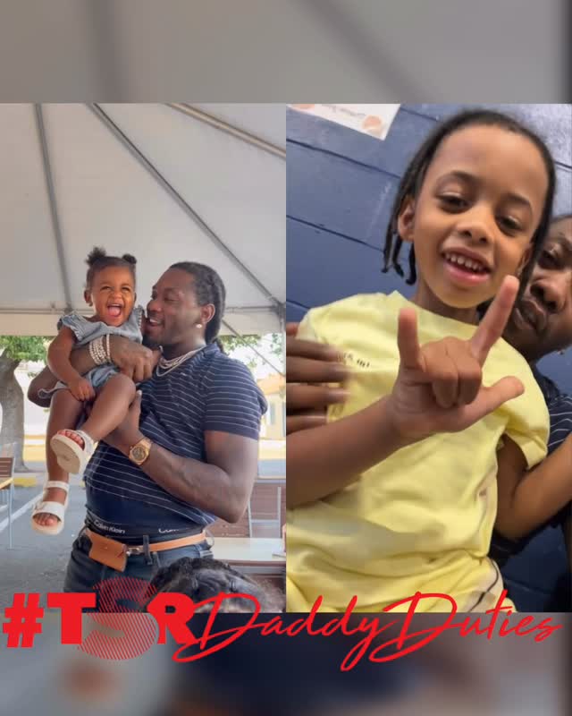 #TSRDaddyDuties: The lil laughs! 🥹 #Offset having some fun with his kiddos. 🥰❤️ (✍🏾: #TSRStaffLG)