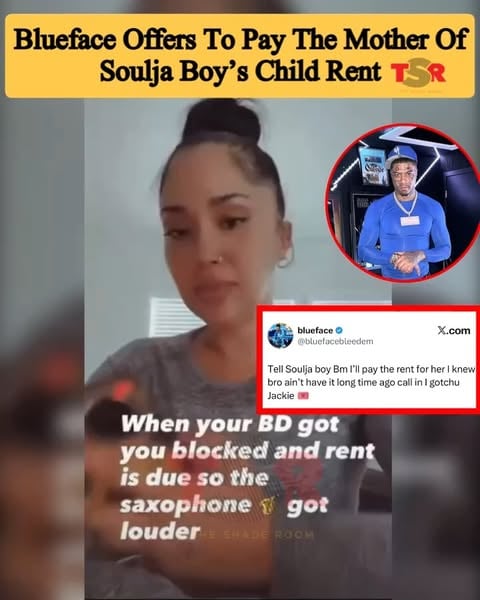 #Blueface is ready to help the mother of #SouljaBoy’s child, #JackilynMartinez, after she claimed he blocked her, and rent is due. If you recall, Jackie sued Blueface and received a default judgment last year after he failed to respond to her defamation lawsuit after she accused the rapper of spreading damaging false claims about her online. As we previously reported, Jackie was awarded $100,000 in non-economic damages, $18,000 in special damages, $3,070 in attorney’s fees, and $2,173 in court costs. However, the judge declined to award punitive damages. SWIPE ✍🏾#TSRStaffAS 📷:(@gettyimages)