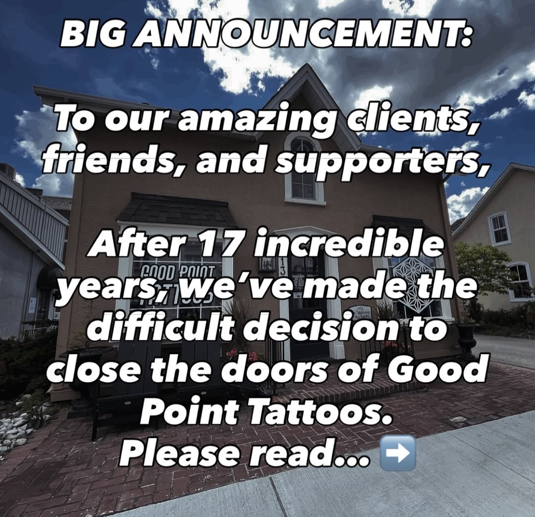 I’ve been working on this plan for our next step since February and it feels good to finally share it with you all. We’ll do another post soon with all the nitty gritty details but first I wanted to just thank everyone that has ever came through the doors of Good Point Tattoos, artists and clients alike. Together we made some real tattoo magic in this shop. It was an honor to host some of the best and biggest names in tattooing as well as the best clients you could ever ask for, whether they were flying in from other countries to get tattooed or they lived just down the block. The art and memories we made together at Good Point will certainly last a lifetime. A big thanks to @jovankavuckovic and the crew at @telltalehearttattoo for giving a permanent home to @shannan.tattoos @tattoosbydijon @katrinabarss and myself. You will most likely see @aaron_hill and @franklinreeves make guest appearances there as well and my apprentice @void.mouth will be finishing up their apprenticeship tattoos there as well. by @coryferguson