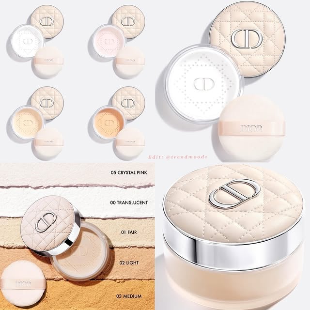 Revealed 🚨 NEW!!! Loose Setting Powder!! D I O R  Forever On Set Powder 🩷✨😍

Ultra-blurring matte loose setting powder that mattifies and smooths for a flawless finish. It sets makeup and extends its wear, while controlling shine. Ultra-lightweight, helps to blur the appearance of pores and imperfections while subtly correcting the complexion, transfer-resistant, waterproof with hyaluronic acid. In 5 shades and 1 illuminating pearly shade $98:
00 translucent 
01 fair 
02 light 
03 medium 
04 tan
05 crystal pink - luminous light pink 

Coming Soon on their website & retailers 
LINK in BIO 

So pretty! 😍 Is it on your list? 🩷✨XO #Trendmood #beautynews #newmakeup #newmakeupproducts https://bit.ly/4vmiY66
