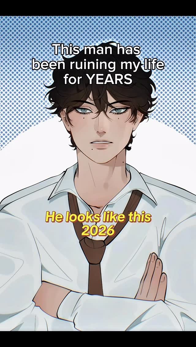 five years of drawing the same guy and somehow he’s still causing problems 😭#webtoon #webtoonartist #artprogress #digitalart #blwebtoon by @toonitantan