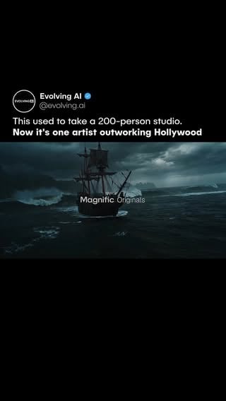 While Hollywood spends four years and $200 million per fantasy season, @kavanthekid made Chapter Two of The Chronicles of Bone in 17 days of 16-hour grinding. Alone. 

And before anyone says “yeah but nobody watches AI films,” his episodes are pulling numbers most studio marketing teams would kill for: 6.5M views on one prologue, 3.9M on another, 3.5M, 3.3M, with viewers tracking the lore across chapters like it’s a streaming series. 

And that’s the real story here. Just think about it.

It’s not that AI can make pretty fantasy shots, but that one obsessed artist can now build a franchise with an actual fanbase, season by season, faster than Hollywood can finish a writers’ room negotiation.

A fantasy saga with an actual audience, built episode by episode by a guy who simply refuses to stop working.

What are your thoughts on this? 🤔💬

🎥: @kavanthekid