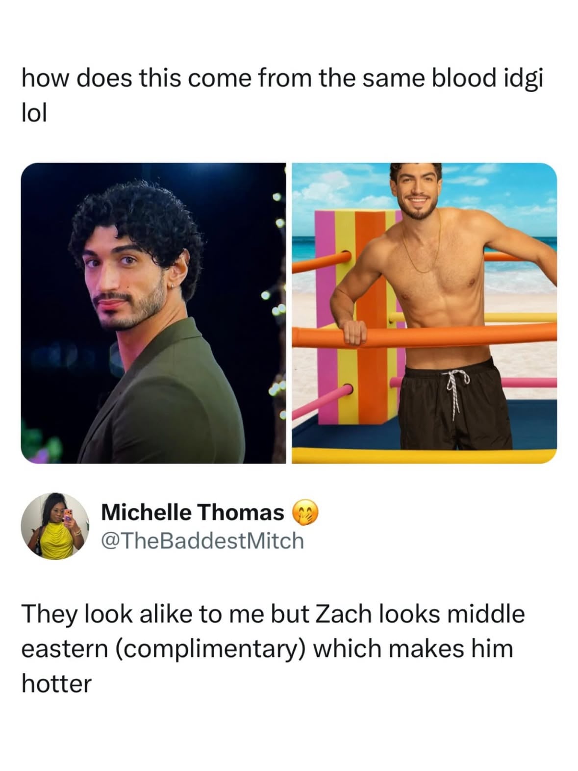 zach is definitely the more attractive sibling

On season eight of the reality dating series Love Island, Zach quickly became one of the most talked about Islanders thanks to his confidence, charm, and ability to turn heads in the villa. Outside of the show, many viewers were surprised to learn that Zach’s brother, Charlie, has also attracted attention online, leading fans to compare the siblings and discuss their similarities. While Zach has been navigating romance, drama, and new connections under the spotlight of the villa, Charlie has become a point of interest for fans curious about Zach’s life outside the show. The brothers’ close bond and shared charisma have made them a popular topic among viewers, with many enjoying the glimpses into their family dynamic as Zach’s journey on Love Island continues.