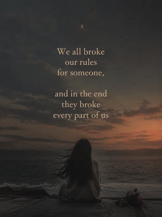 Interesting fact: People often remember the pain of betrayal longer than the happiness that came before it. Studies suggest that emotional wounds from broken trust can leave a deeper imprint on the brain than many positive experiences.We all have that one person who made us do things we swore we'd never do. We ignored red flags, lowered our walls, broke our own rules, and called it love, loyalty, or hope. Not because we were weak, but because we believed in what could be.The hardest lesson isn't that someone left. It's realizing how much of yourself you gave away trying to keep them.But even broken pieces tell a story. Every scar carries wisdom. Every ending teaches a boundary. And every heartbreak reminds us that the right people will never require us to lose ourselves to keep them.Sometimes the person who broke you becomes the reason you learn how to rebuild stronger.#heartfeltwords #healingjourney #emotionalgrowth #deepthoughts #selfworthjourney by @healingisnear