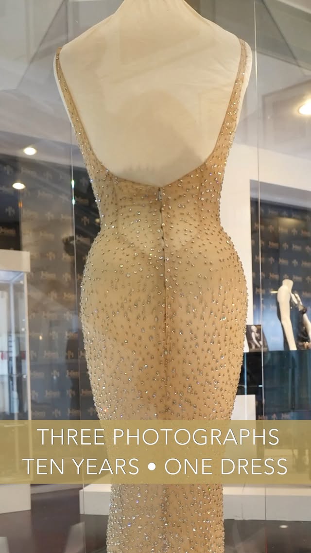 Three Photographs. 
Ten Years. 
One Dress.

For four years, the public has been told Marilyn Monroe’s “Happy Birthday, Mr. President” dress was undamaged by being worn at the Met Gala in 2022.

Facts age better than headlines. Photographs age better than opinions.

The three images in this reel were taken over a ten year period and document the condition of Marilyn Monroe’s iconic “Happy Birthday, Mr. President” dress.

The first photograph was taken at Julien’s Auctions in November 2016, before the gown was sold to Ripley’s.

The second photograph was taken on June 1, 2022, shortly after the dress was worn at the Met Gala.

The third photograph was taken on June 7, 2026, at Ripley’s Grand Prairie, where the dress is currently on display. Image 3 shows the back of the dress reflected in the glass of the display case.

What is particularly striking in the most recent image is the condition of the rear fabric. The separation visible today was not apparent in the 2016 photograph and was not visible to this extent in the images I released in 2022. 

Notably, panels have now been added to the sides of the display case, obscuring direct views of the rear of the garment from many angles. As a result, documenting the current condition of the back of the dress has become more challenging than in previous years.

Taken together, these photographs provide a visual timeline of one of the most famous garments in American history.

When I first released comparison photographs in 2022, the discussion centered on missing crystals, stressed fabric, and visible changes to the garment. Some accepted the evidence. Others disputed it.

Four years later, the dress continues to tell its own story.

Marilyn Monroe performed in this dress for only a few minutes on May 19, 1962. More than sixty years later, it remains one of the most recognizable garments of the twentieth century.

The photographs speak for themselves.

Some objects are simply too important to risk.

The damage is clear.

And I ask again:

Was it worth it?

📸 Image 3 courtesy of @historyundressed , photographed June 7, 2026, at Ripley’s Grand Prairie.

#marilynmonroe 
#ripleys
#happybirthday