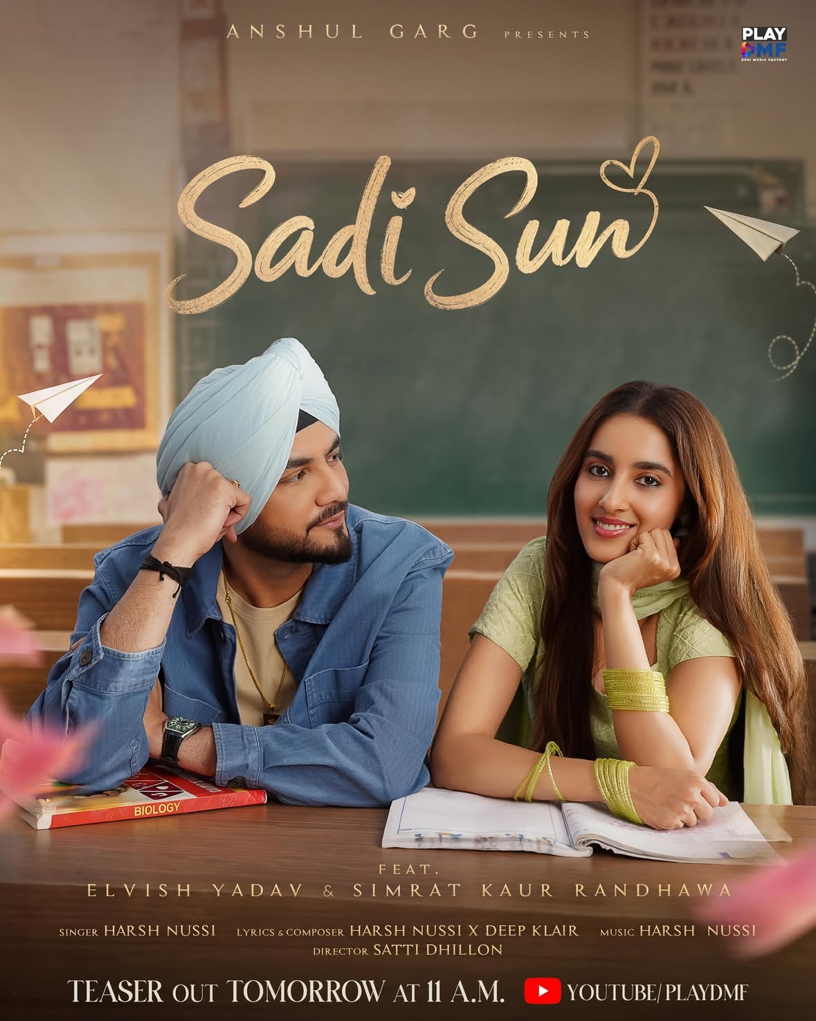 This one’s been on repeat 🎧
“Tenu Pauna Zid Dil Di” - #SadiSun
Teaser Dropping tomorrow on @playdmfofficial official YouTube channel 
Set your reminders 🫶

@anshul300 @elvish_yadav @harsh_nussi @sattidhillon7 @deep_klair___ @gauravarora08 @raghav.sharma.14661 

#Elvishyadav #Simratrandhawa #Harshnussi #playdmf