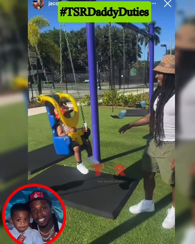 #TSRDaddyDuties: Aww! #Jacquees shares a moment with his son Snow at the park 🥰✍🏾#TSRStaffAS