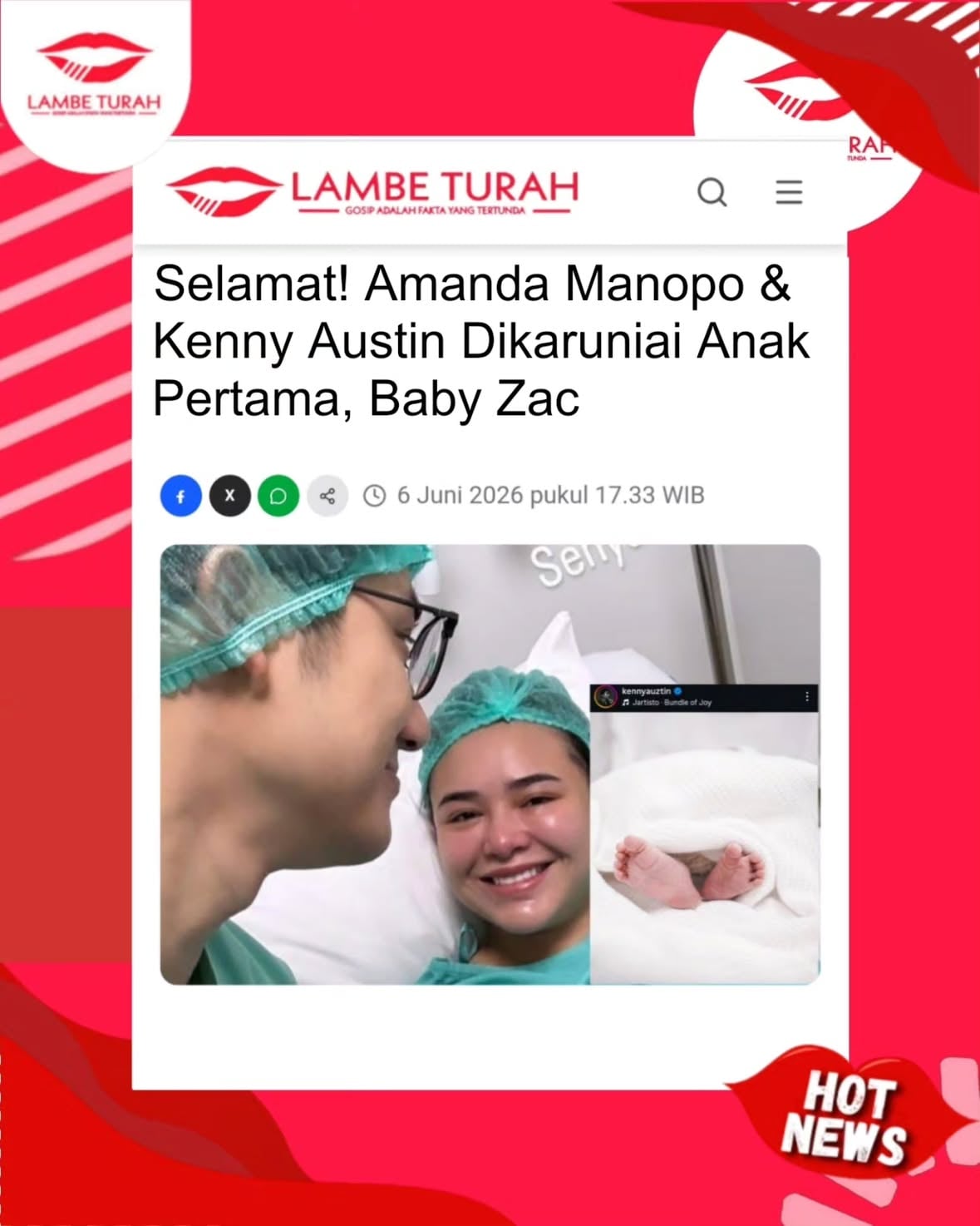 Selamat, sehat terus bunda dan debay...😍😍😍