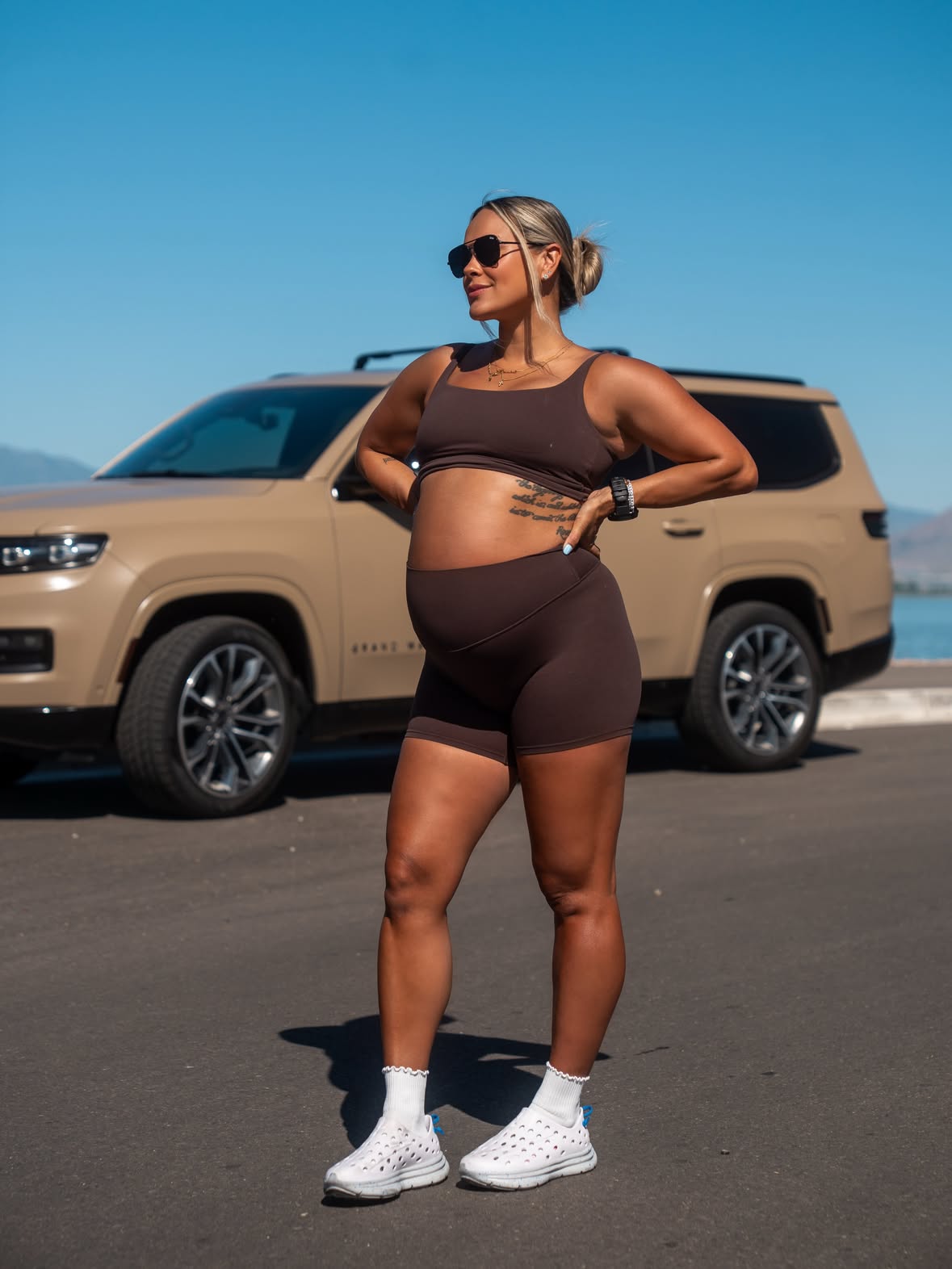 does my car make me look like a mommy? almost 39 weeks + I thought we needed to make the full evolution to the @jeep Grand Wagoneer (aka my dream car!!!! eeep!!)

She’s a 2023 with a little makeover to make her really feel like mine - wrap by @lone.wraps UT county📍

ready for our adventures as a family of five 👩🏽‍🤝‍👨🏼🐕🐕👶🏼