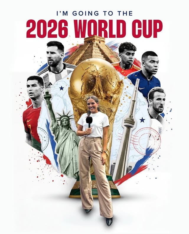 I’M GOING TO THE WORLD CUP ⚽️🇺🇸🥰 An absolute dream come true!!! 

I’m working with @fifa & @aramco to bring you shows with some legends 🏴󠁧󠁢󠁥󠁮󠁧󠁿🇧🇷🤯

I fly out to Houston tomorrow & will be there for a little bit before going to Dallas for England vs Croatia 🏴󠁧󠁢󠁥󠁮󠁧󠁿 very excited to watch my country at a WC but also staying in Dallas for Argentina vs Austria which means I get to watch the 🐐 Lionel Messi live once again 🇦🇷 so, so excited!!!