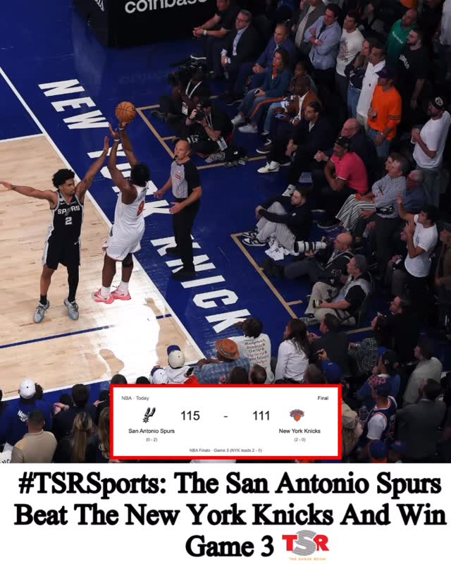 #TSRSports: Chileeee! Jordyn Woods didn’t wear her lucky bag and the Knicks 13-game-winning streak has been cut 😩! The San Antonio Spurs beat the New York team by 4 points! (📸: @gettyimages) ✍🏾: #TSRStaffST