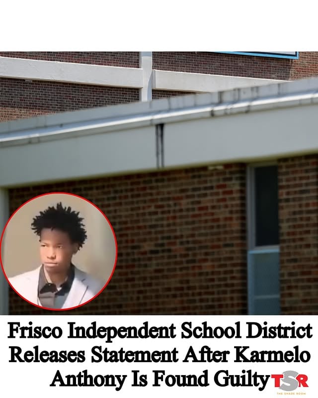The Frisco Independent School District has released a statement following the guilty verdict in #KarmeloAnthony’s case. The 19-year-old now faces between 5 and 99 years in prison after a brief sentencing hearing where his mother was the only witness to testify. When the verdict was read, Anthony broke down in tears, with emotional cries reportedly heard throughout the courtroom. His attorney was seen with an arm around him as the decision was announced.
_________________________
Following the verdict, Judge Roach informed Anthony that his bond had been revoked and ordered him into the custody of the Collin County Sheriff’s Office. The courtroom reportedly remained silent as those in attendance stayed seated. Anthony’s parents exited the courtroom, while sheriff’s deputies quickly escorted him away.
_________________________
The statement reads,” Our community has carried the weight of this tragedy for more than a year, and our thoughts remain with the impacted families, friends, and classmates.” Swipe + See previous post ✍🏾#TSRStaffAS 📷:(@gettyimages @theisiahfactor