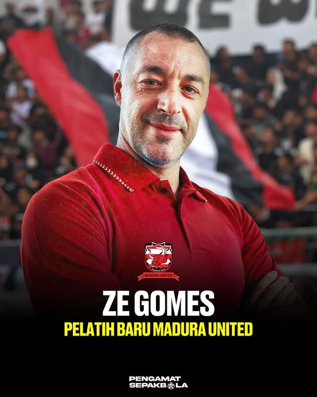 PELATIH MU
Madura United mengumumkan pelatih kepala baru untuk musim depan yaitu Ze Gomes

Ze Gomes sebelumnya pernah menangani Arema FC di musim 2025. Sejak itu dirinya belum menangani tim hingga direkrut oleh Madura United untuk musim depan 

Penunjukan Ze Gomes diharapkan mampu membangun tim yang kuat dan Ze Gomes dibebaskan untuk memilih pemain yang sesuai dengan kebutuhannya

Semoga kali ini sukses di Madura United coach. 
#pelatih #coach #maduraunited #zegomes