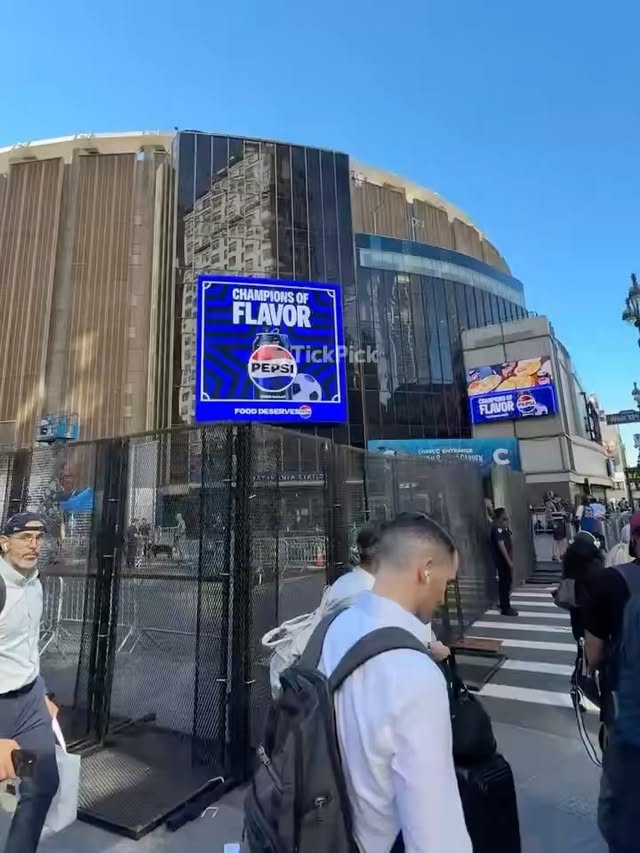 The security perimeter has been established around msg for nba finals game 3 today at the garden. The president of the United States is expected to be in attendance