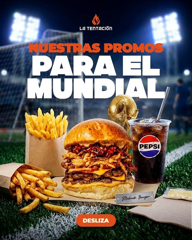 Conoce nuestros nuevos combos que están MUNDIALES😎⚽️Disponibles a partir de mañana para disfrutar la temporada de fútbol🔥La Malvada llegó para quedarse😈#hamburguesas #burgers #combo #mundial #futbol by @latentacion.ve