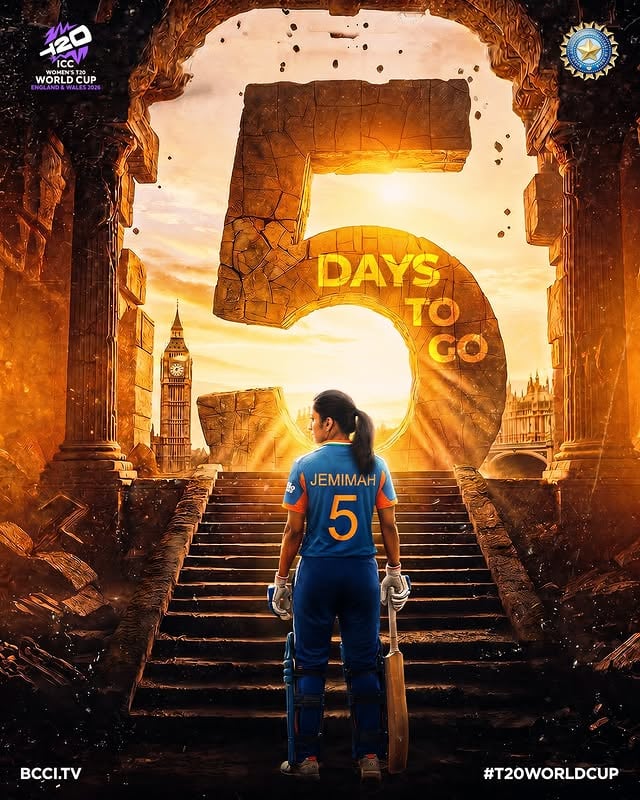 Coming 🔜 The #T20WorldCup ⌛️⏰ Exactly 5️⃣ days from now #TeamIndia's ICC Women's T20 World Cup 2026 campaign gets underway 🤩#WomenInBlue