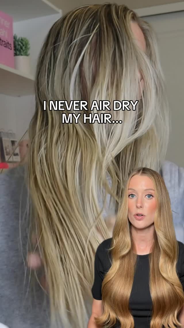 Why I never 100% air dry my hair as someone with fine, fragile hair & the step by step drying process I follow instead to reduce heat and mechanical damage and breakage as much as possible! 

#healthyhair #hairroutine #damagedhair #haircareroutine