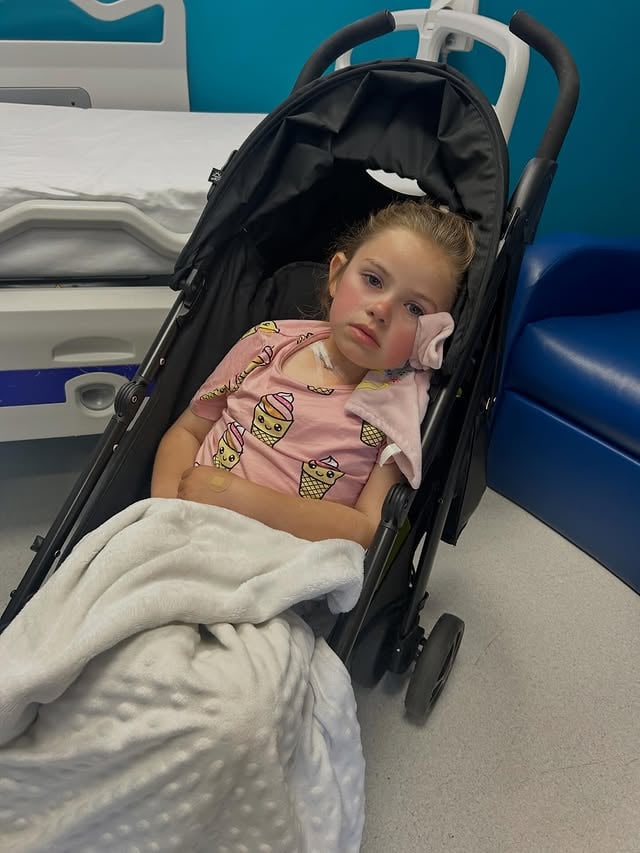 Admitted to hospital. 

Waking up with a temperature of 39 wasn’t on our card this morning but following surgery for a central line removal with a high temperature, high heart rate, shakes and ALOT of pain its super important to get her checked over at hospital. 

With the risk of sepsis at the forefront here they have taken blood cultures, blood levels, blood gases and got Poppy on IV antibiotics incase this could be an infection in her blood stream. 

I’m not entirely surprised of this happening seeing as her port removal yesterday was a tug of war for the surgeon. 

We are in the right place with our amazing team and I have no doubt in a matter of days she’ll be up on her feet again. Just a hurdle, that’s all it is. Keeping one foot in front of the other and trusting the process. 

Cmon Miss Poppy 🩷🫶💪🏼
