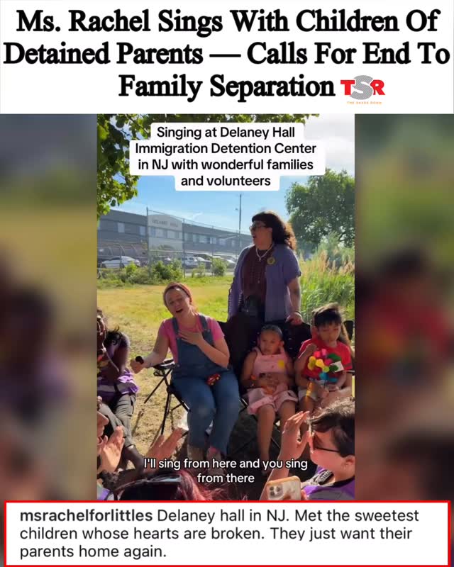 TSR Staff Lawrencia! @lawrencia.cg
_____________________________________
#MsRachel, the popular children’s entertainer known for her YouTube videos, visited New Jersey’s Delaney Hall immigration detention center to meet with families affected by detention and speak out against family separation.
_____________________________________
Partnering with New Jersey Senator #AndyKim, Ms. Rachel condemned the separation of children from parents being held at the facility. Following the visit, she shared that meeting the children and hearing their stories broke her heart. In a video shared by Kim, Ms. Rachel called for an end to family detention centers, saying the children she met are suffering emotionally. 
_____________________________________
Although family visitation at Delaney Hall resumed last month, detainees and their loved ones have continued to report concerns about access to attorneys, medical care, and the quality of food provided at the facility. (✍🏾: #TSRStaffLG)